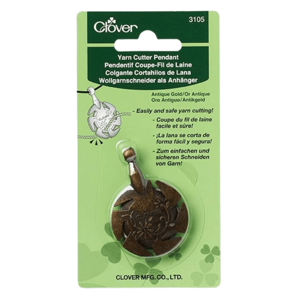Clover Antique Gold Clover | Yarn Cutter Pendant