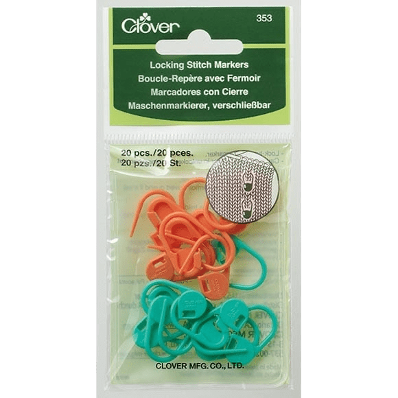 Clover Clover | Locking Stitch Markers with Clip