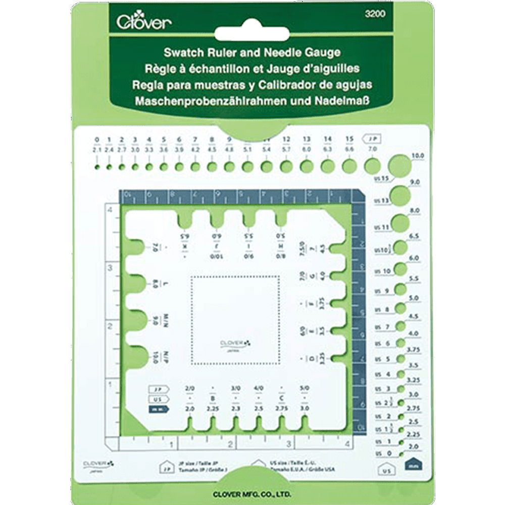 Clover Clover | Swatch Ruler and Needle Gauge