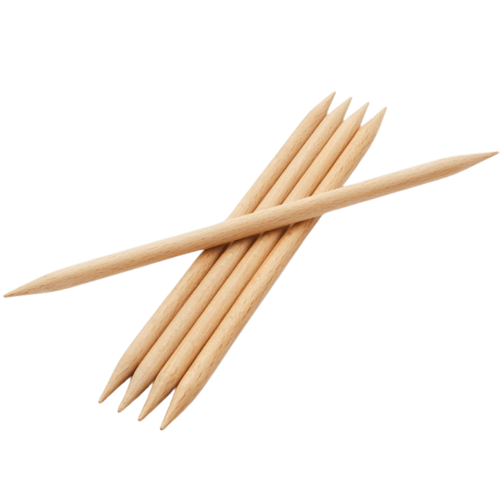 KnitPro Knitting Needles 2.00mm KnitPro | Basix Wood | 20cm Double Pointed Knitting Needles (DPN's)