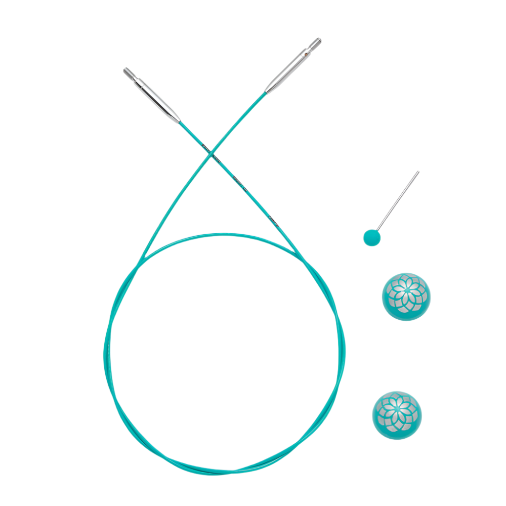 KnitPro Knitting Needles 20cm 360º Swivel Cable to make a IC 40cm needle The Mindful Collection | 360º Swivel Cables
