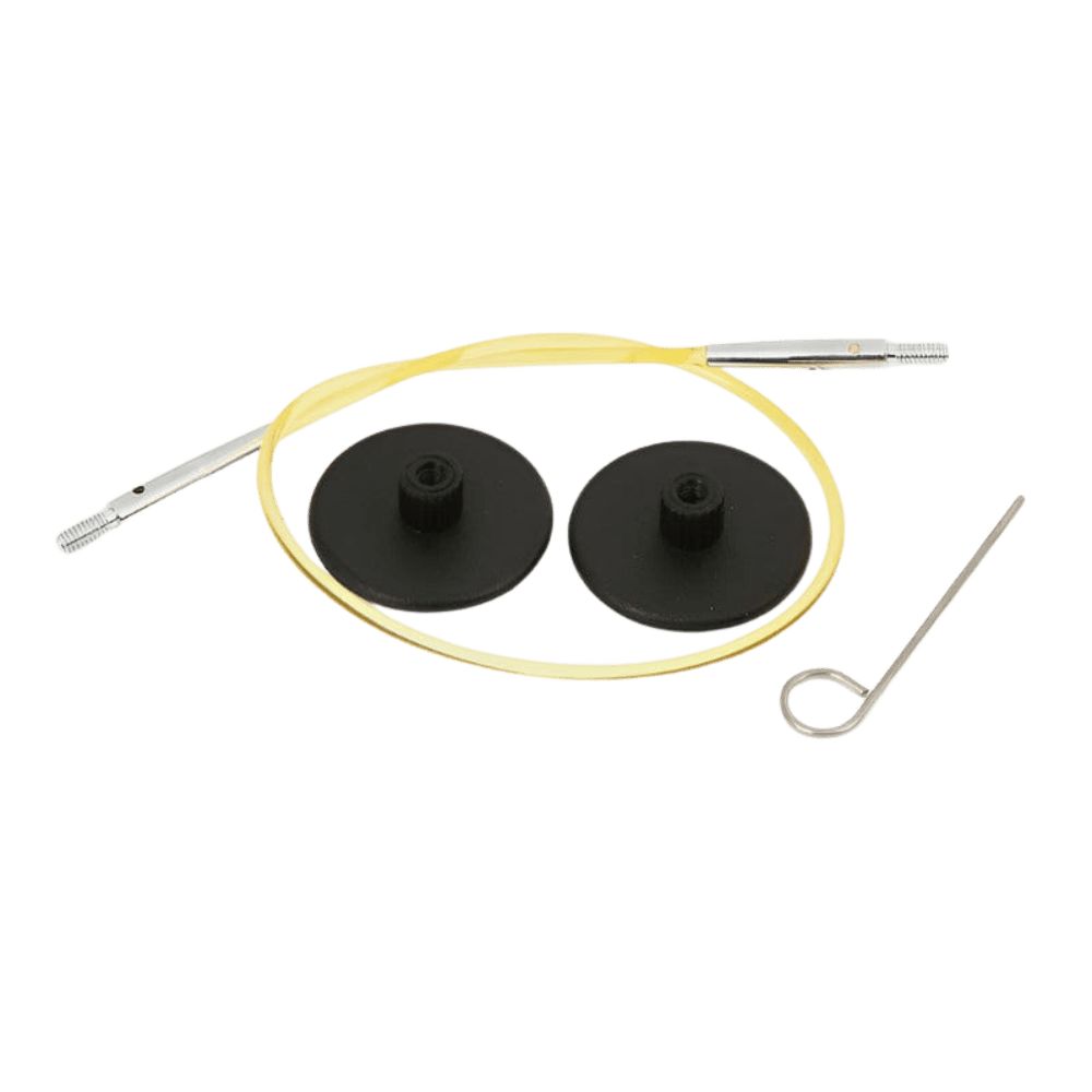 KnitPro Knitting Needles 20cm yellow cable to make a 40cm / 16