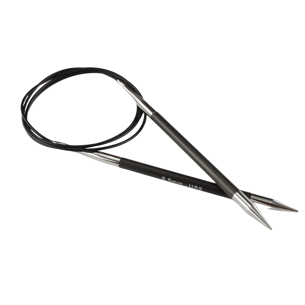 KnitPro Knitting Needles 40cm / 2.00mm KnitPro | Karbonz | Fixed Circular Knitting Needles