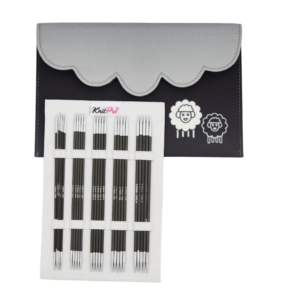 KnitPro Knitting Needles KnitPro | Karbonz | 15cm Double Pointed Knitting Needles DPNs | Deluxe Set