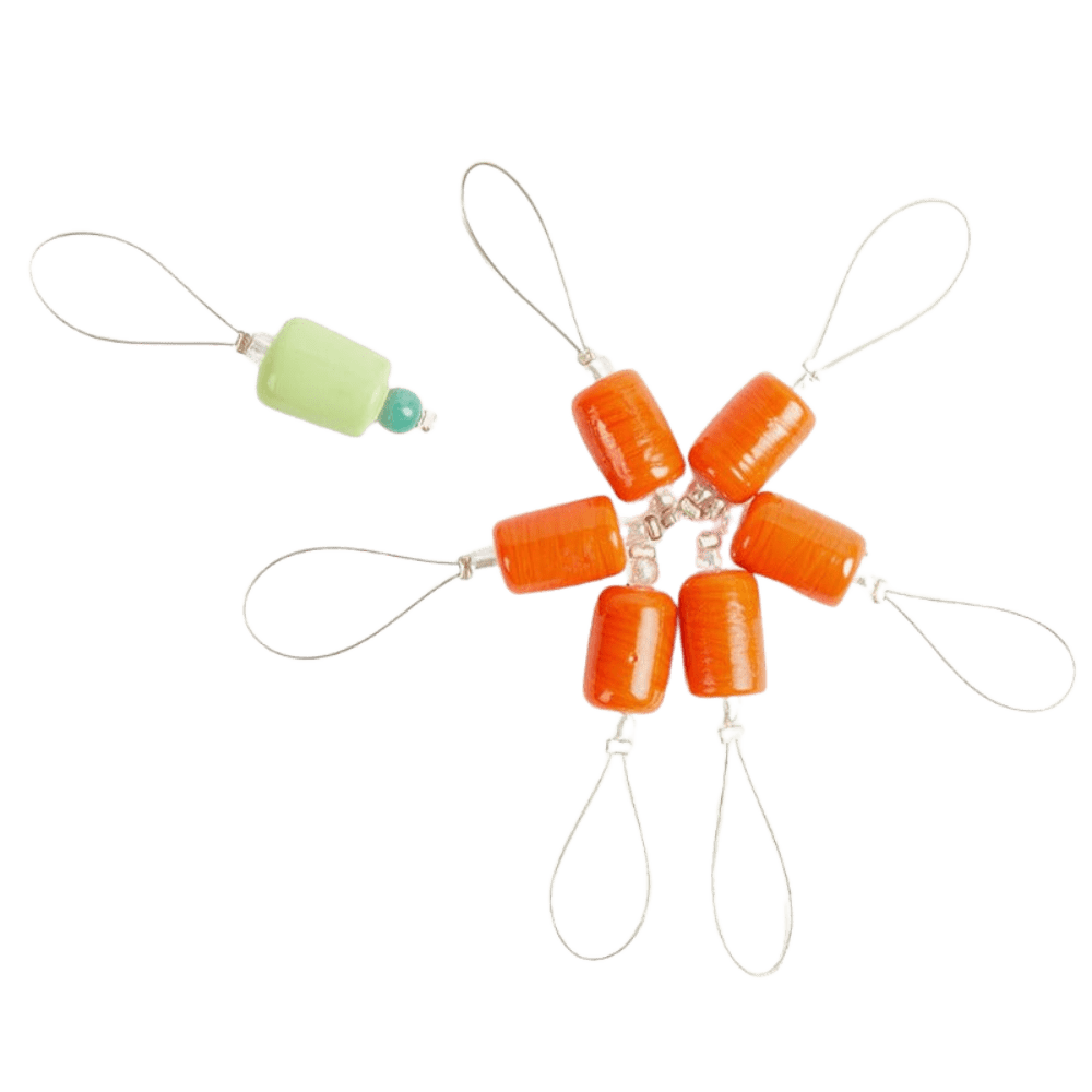 KnitPro Knitting Needles Orange Lilly KnitPro | ZOONI | Stitch Markers in coloured beads