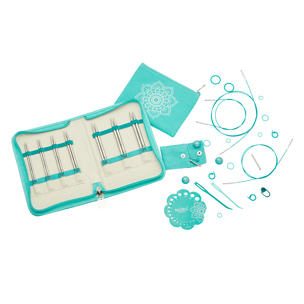 KnitPro Knitting Needles The Mindful Collection | Believe | 13cm Lace Interchangeable Knitting Needle Set