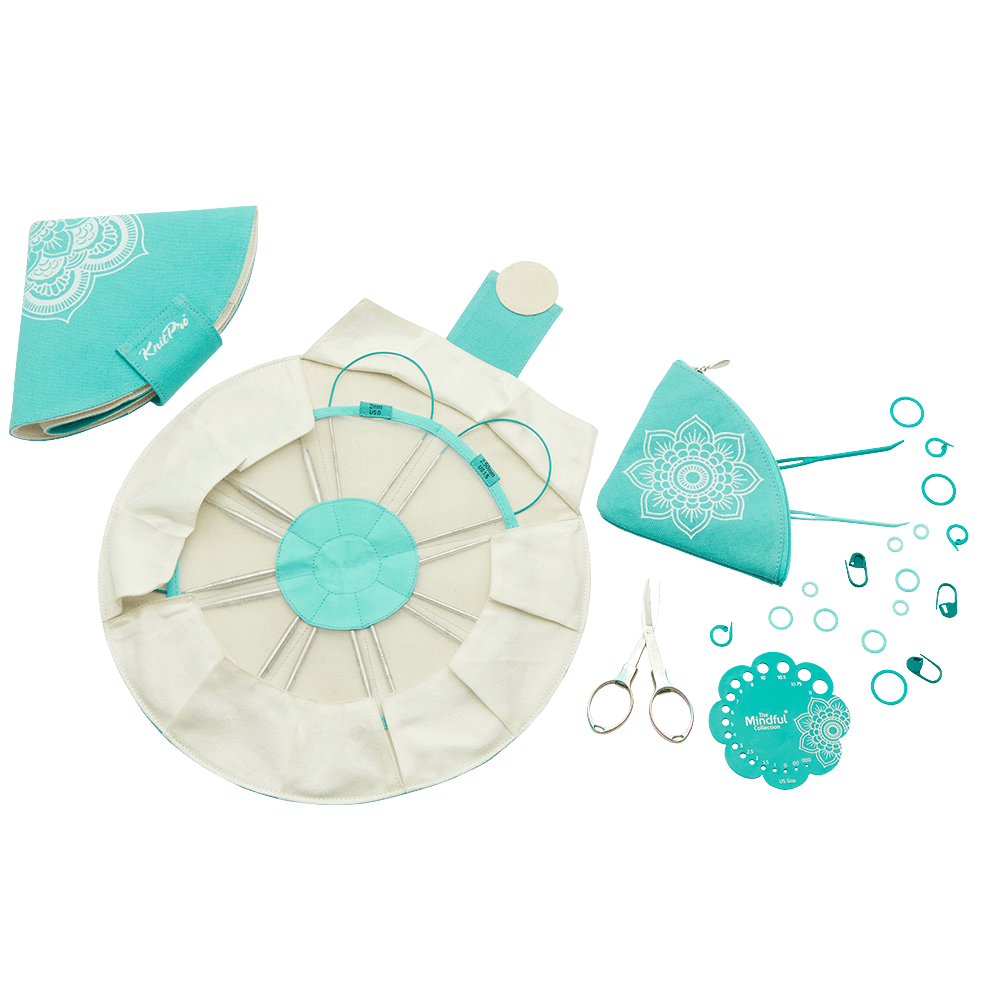 KnitPro Knitting Needles The Mindful Collection | Explore | 25cm Lace Fixed Circular Knitting Needle Set