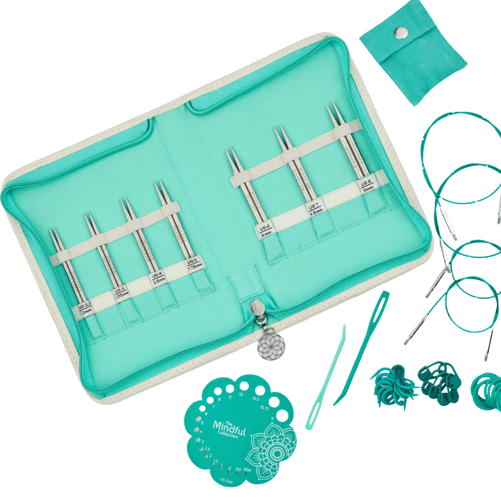 KnitPro Knitting Needles The Mindful Collection | Grace | 10cm Lace Interchangeable Knitting Needle Set
