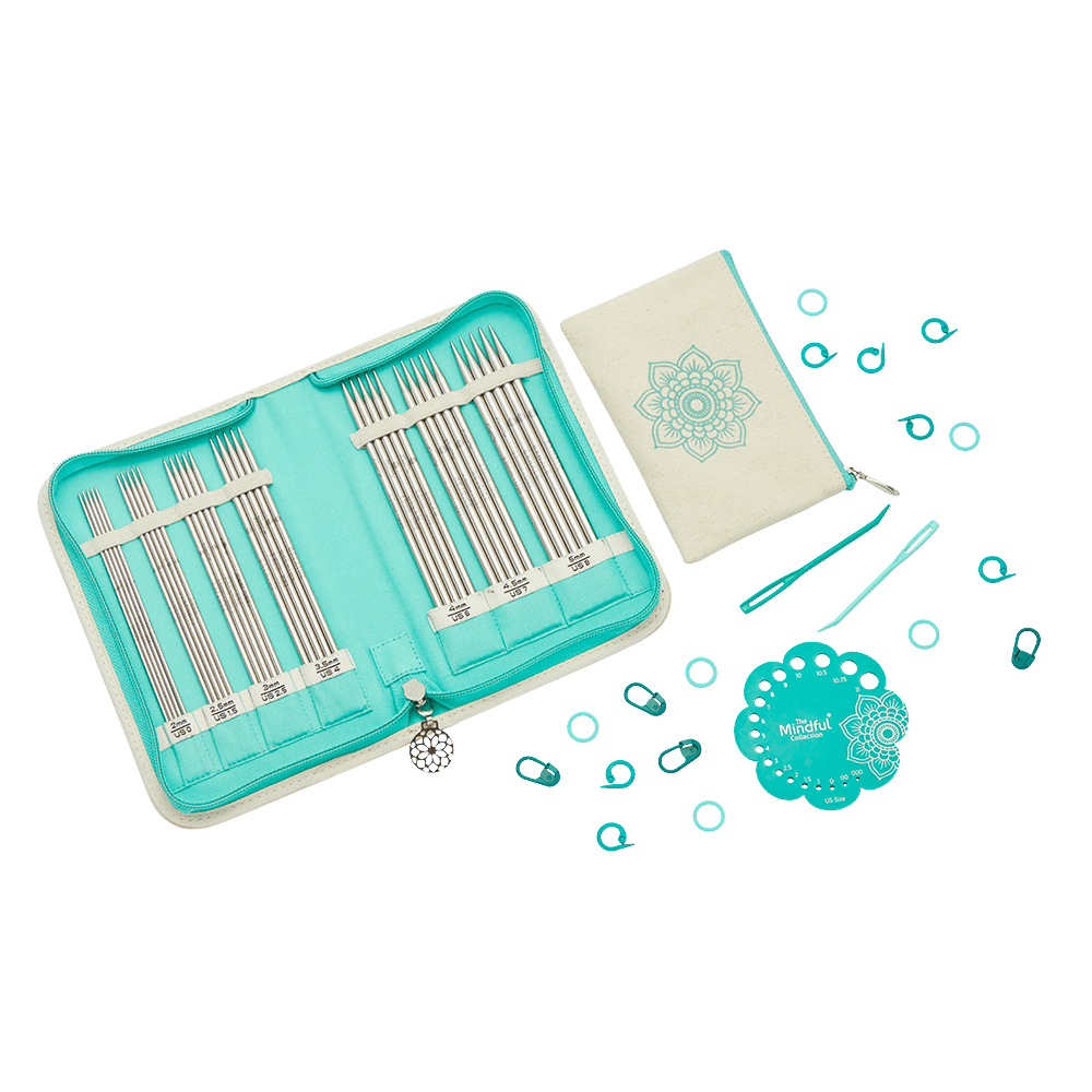 KnitPro Knitting Needles The Mindful Collection | Grateful | 15cm Double Pointed Knitting Needle Set