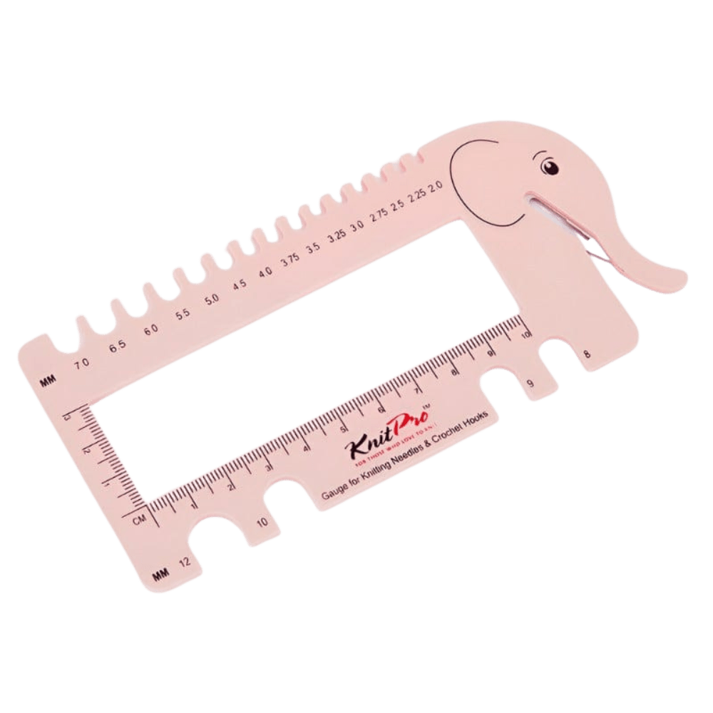 KnitPro needle gague Blush KnitPro | Needle and Crochet View Sizer with Yarn Cutter