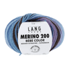 Lang Yarns Baby Wool Blue LANGYARNS | Baby Yarn | MERINO 200 BÉBÉ COLOUR | 4-Ply | 155