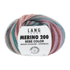 Lang Yarns Baby Wool Blue / Salmon / Green LANGYARNS | Baby Yarn | MERINO 200 BÉBÉ COLOUR | 4-Ply | 155