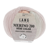 Lang Yarns Baby Wool Multicolour Green / Salmon / Lilac LANGYARNS | Baby Yarn | MERINO 200 BÉBÉ COLOUR | 4-Ply | 155