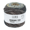 Lang Yarns Knitting Pattern 98-104 - 7 balls / beige/petrol/grey 37.0013 Roll-neck sweater Pattern Bundle in Merino 120 Dégradé by LANGYARNS | Punto 53-004