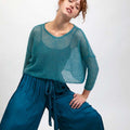 Lang Yarns Knitting Pattern ANNIKA Sweater Pattern Bundle in Mohair 21 by LANGYARNS | Fatto a Mano 280-046