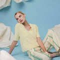 Lang Yarns Knitting Pattern Bella Short-sleeved jacket Pattern Bundle in Velvet by LANGYARNS | Fatto a Mano 288-043