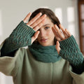 Lang Yarns Knitting Pattern BETH Fingerless gloves Pattern Bundle in CASHMERE LACE by LANGYARNS | Punto 78-009