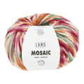 Lang Yarns Knitting Pattern ca 20 x 150 cm - 2 balls / red/pink/orange/green MERLE Scarf Pattern Bundle in Mosaic by LANGYARNS | Punto 84-039