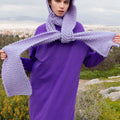 Lang Yarns Knitting Pattern CELESTIAL Hooded scarf Pattern Bundle in Fire by LANGYARNS | WOOLADDICTS #15-003