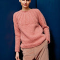 Lang Yarns Knitting Pattern CLAIRE Sweater Top Down Pattern Bundle in Baby Lama by LANGYARNS | Punto 089