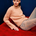Lang Yarns Knitting Pattern DEBBIE Sweater Top Down Pattern Bundle in Baby Lama by LANGYARNS | Punto 089