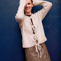 Lang Yarns Knitting Pattern ELOISE Short Jacket Top Down Pattern Bundle in Baby Lama by LANGYARNS | Punto 089