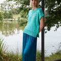 Lang Yarns Knitting Pattern FLOW OF LIFE Sweater Top Down Pattern Bundle in Glow by LANGYARNS | WOOLADDICTS #14-026