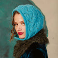 Lang Yarns Knitting Pattern GENEVIEVE Lacy hood Pattern Bundle in SURI ALPACA by LANGYARNS | Fatto a Mano 278-038