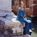 Lang Yarns Knitting Pattern IVANKA Crochet triangular shawl Pattern Bundle in Quattro Degradé by LANGYARNS | Punto 91-016