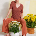 Lang Yarns Knitting Pattern JOLKA Short-sleeved sweater Pattern Bundle in Vaya by LANGYARNS | Fatto a Mano 284-057