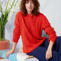 Lang Yarns Knitting Pattern NELLNA Sweater Pattern Bundle in Ananas by LANGYARNS | Fatto a Mano 284-025