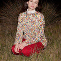 Lang Yarns Knitting Pattern PAIGE Sweater Pattern Bundle in Mosaic by LANGYARNS | Punto 84-022