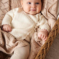 Lang Yarns Knitting Pattern SAGA Wrapover cardigan Pattern Bundle in Baby Cotton Naturally Coloured by LANGYARNS | Punto 83-007