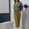 Lang Yarns Knitting Pattern Sanne Polo Sweater Pattern Bundle in Fiesta / Lace by LANGYARNS | Fatto a Mano 288-025