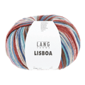 Lang Yarns Knitting Pattern Small-Medium - 3 balls / marine/rust/brown/lavender 1156.0009 JULE Vest with collar Pattern Bundle in Lisboa by LANGYARNS | Punto 91-004