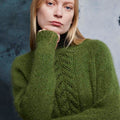Lang Yarns Knitting Pattern TEMPERANCE Top Down Sweater Pattern Bundle in Mohair Luxe by LANGYARNS | Fatto a Mano 286-039