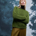 Lang Yarns Knitting Pattern TEMPERANCE Top Down Sweater Pattern Bundle in Mohair Luxe by LANGYARNS | Fatto a Mano 286-039