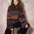 Lang Yarns Knitting Pattern VERONICA Sweater Pattern Bundle in Cloud by LANGYARNS | Punto 73-001