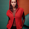 Lang Yarns Knitting Pattern XANDRA Hooded vest Pattern Bundle in Carpe Diem by LANGYARNS | Fatto a Mano 286-010