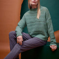 Lang Yarns Knitting Pattern YASMINE Sweater Pattern Bundle in Regina by LANGYARNS | Fatto a Mano 286-023