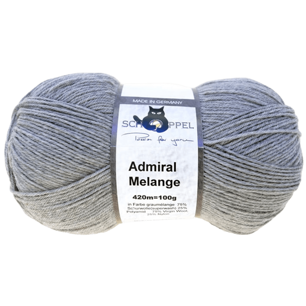 Schoppel Wolle Yarn Light Grey SCHOPPEL | Sock Yarn | Admiral Mélange | 1566K