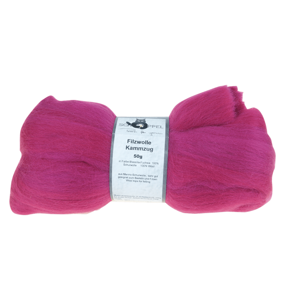 Schoppel Wolle Yarn Pale Purple-Fuchsia SCHOPPEL | Flitzwolle Ombre Kammzug | Felting Yarn  - Combed Top | 1021