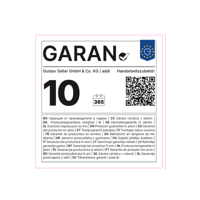 GARAN - addi Accessories - 10 Year Warranty