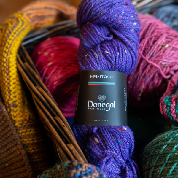 McIntosh Donegal wool in purple