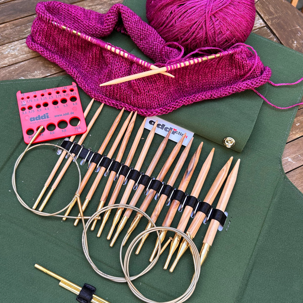 addiClick Nature Olive wood Interchangeable Knitting Needle Set