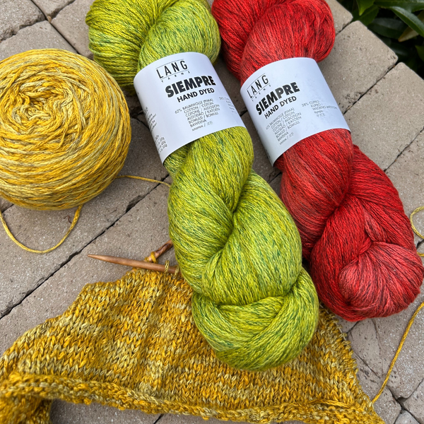 Close-up of SIEMPRE stitches with sheen and shadow effect