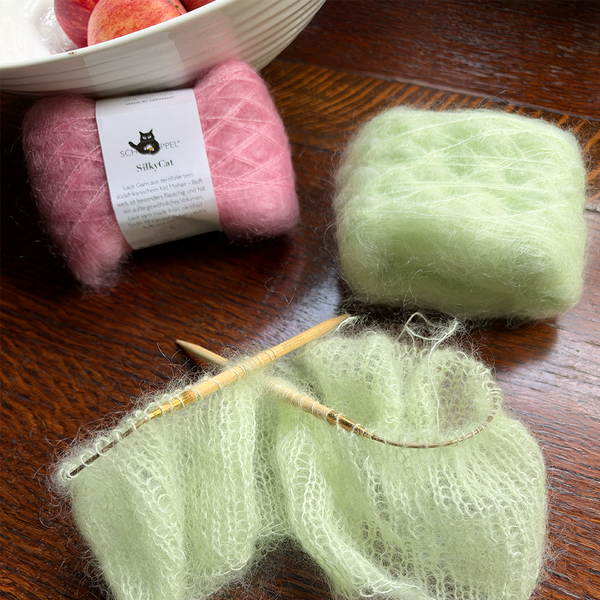 Knitting with Silky Cat