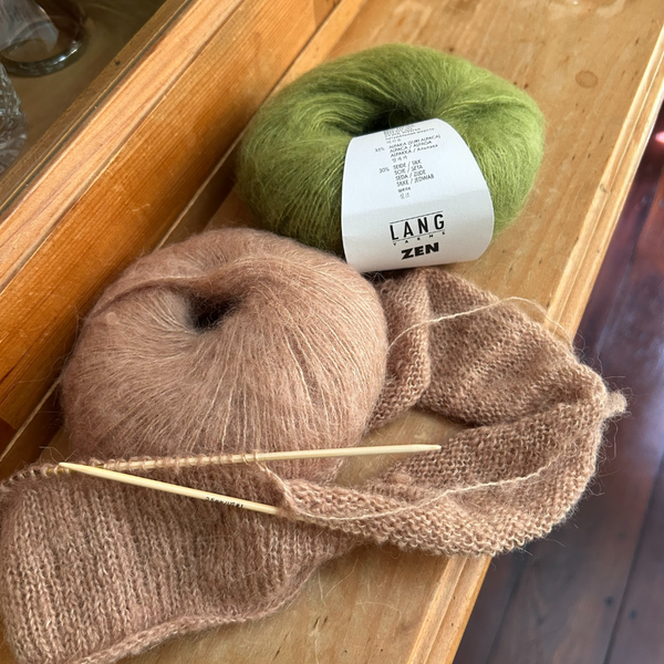 Ball of ZEN yarn showing soft halo and lustrous surface