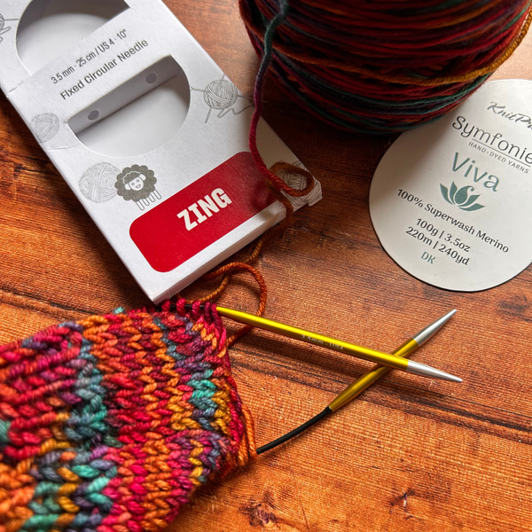KnitPro Zing Asymmetrical Fixed Circular Needles