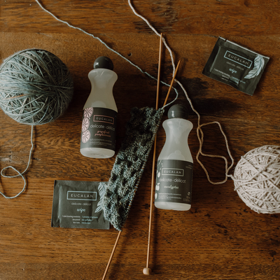 Eucalan wash and knitting